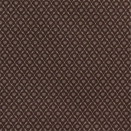 Designer Fabrics 54 in. Wide Brown- Floral Trellis Jacquard Woven Upholstery Fabric B639